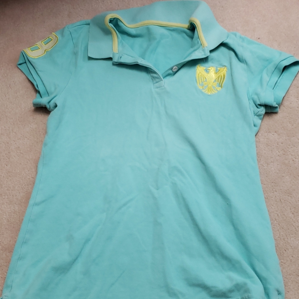 Blue collared top